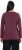 Ulla Popken Basic Round Neck Long Sleeve Slim Fit Cotton Tee Dark Berry - T-shirts - T-shirts til kvinder