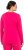 Ulla Popken Basic Round Neck Long Sleeve Slim Fit Cotton Tee Red Pink - T-shirts - T-shirts til kvinder