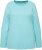 Ulla Popken Basic Round Neck Long Sleeve Slim Fit Cotton Tee Mint - T-shirts - T-shirts til kvinder