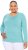 Ulla Popken Basic Round Neck Long Sleeve Slim Fit Cotton Tee Mint - T-shirts - T-shirts til kvinder