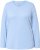 Ulla Popken Basic Round Neck Long Sleeve Slim Fit Cotton Tee Light Blue - T-shirts - T-shirts til kvinder