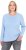 Ulla Popken Basic Round Neck Long Sleeve Slim Fit Cotton Tee Light Blue - T-shirts - T-shirts til kvinder