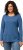 Ulla Popken Basic Round Neck Long Sleeve Slim Fit Cotton Tee Blue Denim - T-shirts - T-shirts til kvinder