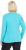 Ulla Popken Basic Round Neck Long Sleeve Slim Fit Cotton Tee Deep Aqua - T-shirts - 