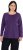 Ulla Popken Basic Round Neck Long Sleeve Slim Fit Cotton Tee Deep Violet - T-shirts - T-shirts til kvinder