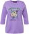 Ulla Popken Horticultural Graphic Floral Tee Pale Lilac - Trykte T-shirts til kvinder - 