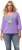 Ulla Popken Horticultural Graphic Floral Tee Pale Lilac - Trykte T-shirts til kvinder - 