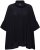 Ulla Popken Sparkling Draped Collared Tee Navy Blue - Trykte T-shirts til kvinder - 
