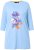 Ulla Popken Floral Motif 3/4 Sleeve Tunic Tee Light Blue - Trykte T-shirts til kvinder - 