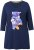 Ulla Popken Floral Motif 3/4 Sleeve Tunic Tee Ink Blue - Trykte T-shirts til kvinder - 