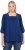 Ulla Popken Embroidered Detail 3/4 Sleeve Tee Dark Blue - Trykte T-shirts til kvinder - 