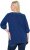 Ulla Popken Embroidered Detail 3/4 Sleeve Tee Dark Blue - Trykte T-shirts til kvinder - 