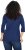 Ulla Popken Smile Rhinestone 3/4 Sleeve Graphic Tee Ink Blue - Trykte T-shirts til kvinder - Printede T-shirts til Damer