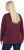 Ulla Popken Fawn Long Sleeve Graphic Tee Plum - Trykte T-shirts til kvinder - 