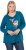 Ulla Popken Fawn Long Sleeve Graphic Tee Teal - Trykte T-shirts til kvinder - 