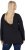 Ulla Popken Sequined Puppy Long Sleeve Graphic Tee Black - Trykte T-shirts til kvinder - Printede T-shirts til Damer