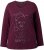 Ulla Popken Holiday Long Sleeve Graphic Tee Plum - Trykte T-shirts til kvinder - 