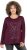 Ulla Popken Holiday Long Sleeve Graphic Tee Plum - Trykte T-shirts til kvinder - 