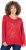 Ulla Popken Holiday Long Sleeve Graphic Tee Salsa Red - Trykte T-shirts til kvinder - 