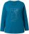 Ulla Popken Holiday Long Sleeve Graphic Tee Teal - Trykte T-shirts til kvinder - 