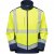Leo Bowden Ecoviz Softshell Jacket Hi-Vis Yellow/Navy Print - Arbejdstøj - Arbejdstøj i store størrelser