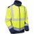 Leo Bowden Ecoviz Softshell Jacket Hi-Vis Yellow/Navy Print - Arbejdstøj - Arbejdstøj i store størrelser