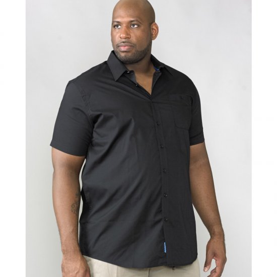 D555 Aeron Easy Iron-Skjorte Sort - Skjorter - Skjorter til store mænd 2XL- 8XL