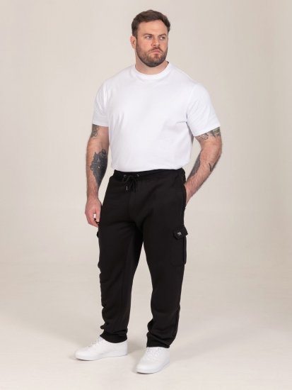 D555 Dexter 1 Cargo Jogger With Bear Embroidery Sort - Joggingbukser og shorts - Sweatpants og Sweatshorts 2XL-12XL