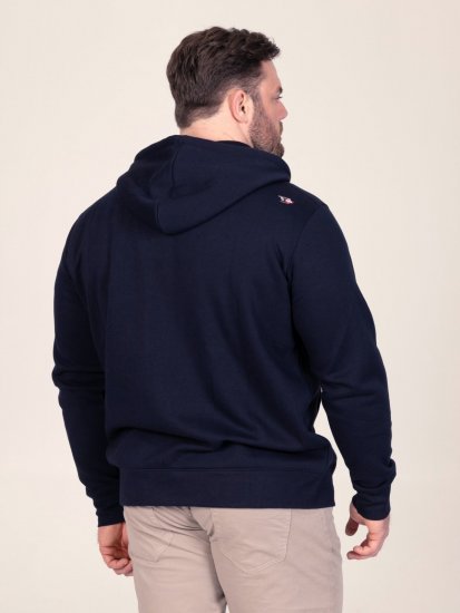 D555 Hector Adventurer Printed Zip Through Hoody Mørkeblå - Trøjer og hættetrøjer - Trøjer og Hættetrøjer i store størrelser - 2XL-14XL