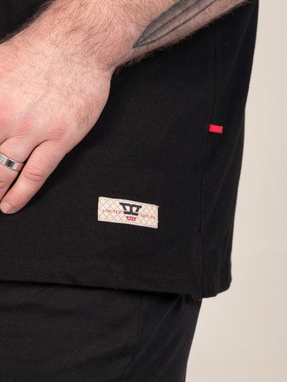 D555 Potts Jersey Polo With Jacquard Collar & Cuffs Sort - Polotrøjer - Polotrøjer 2XL-8XL