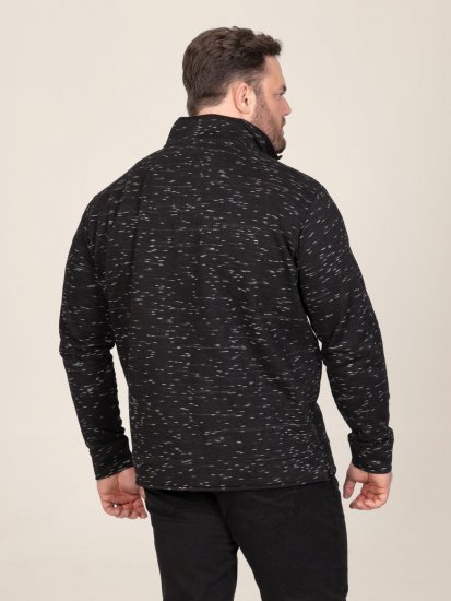 D555 Chandler Reno 1/4 Zip Neck Sweatshirt With Bear Logo Sort - Trøjer og hættetrøjer - Trøjer og Hættetrøjer i store størrelser - 2XL-14XL