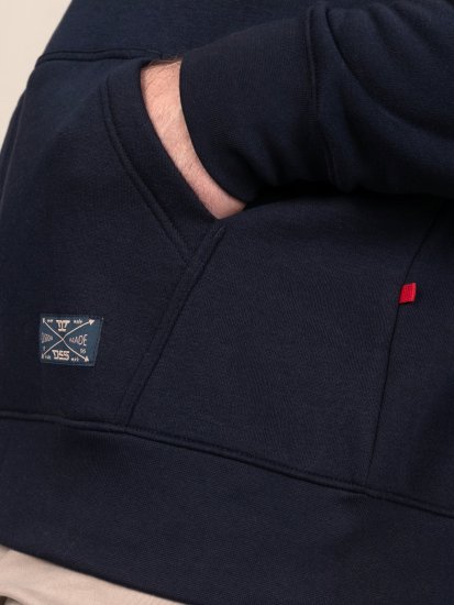 D555 Hector Adventurer Printed Zip Through Hoody Mørkeblå - Trøjer og hættetrøjer - Trøjer og Hættetrøjer i store størrelser - 2XL-14XL