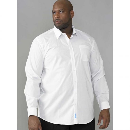 D555 Aiden Easy Iron-Skjorte Hvid - Skjorter - Skjorter til store mænd 2XL- 8XL