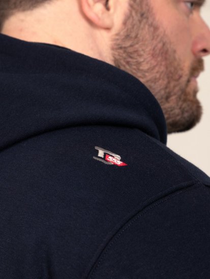 D555 Hector Adventurer Printed Zip Through Hoody Mørkeblå - Trøjer og hættetrøjer - Trøjer og Hættetrøjer i store størrelser - 2XL-14XL