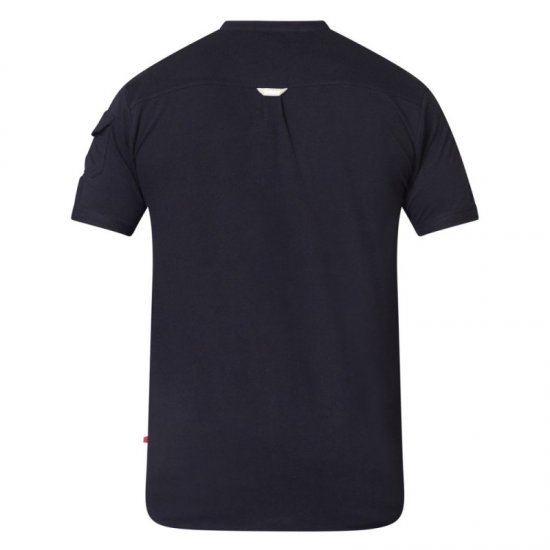 D555 Archer Collarless Shirt Black - Skjorter - Skjorter til store mænd 2XL- 8XL