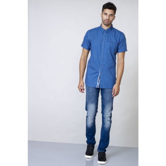 D555 Bobby Short Sleeve Shirt - Skjorter - Skjorter til store mænd 2XL- 8XL