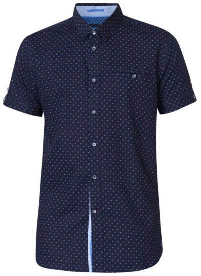 D555 Kurt Printed Short Sleeve Shirt - Skjorter - Skjorter til store mænd 2XL- 8XL