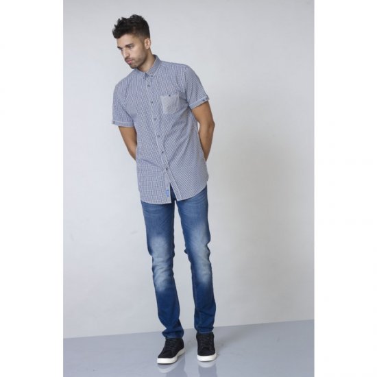 D555 Hank Gingham Short Sleeve Shirt - Skjorter - Skjorter til store mænd 2XL- 8XL