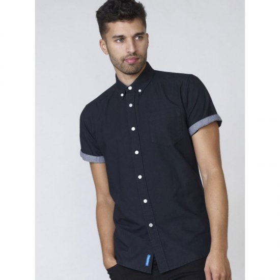 D555 Kevin Oxford Shirt Black - Skjorter - Skjorter til store mænd 2XL- 8XL