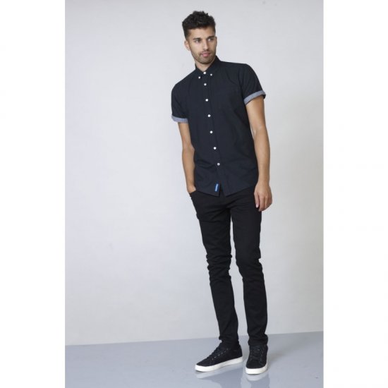 D555 Kevin Oxford Shirt Black - Skjorter - Skjorter til store mænd 2XL- 8XL