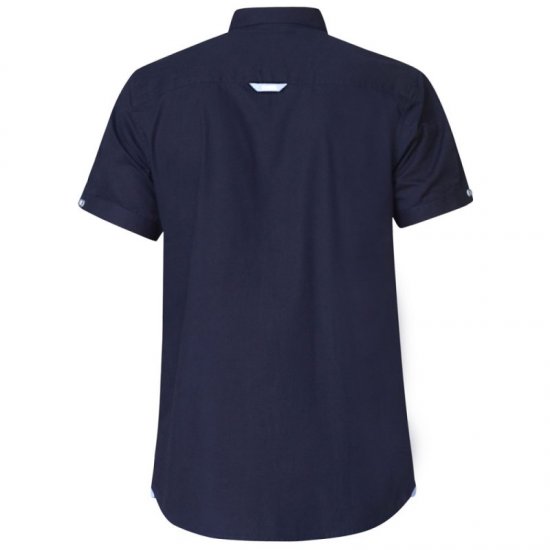 D555 Tim Short Sleeve Shirt Navy - Skjorter - Skjorter til store mænd 2XL- 8XL
