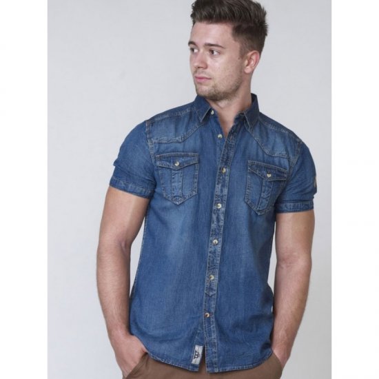 D555 Mike Denim Shirt - Skjorter - Skjorter til store mænd 2XL- 8XL