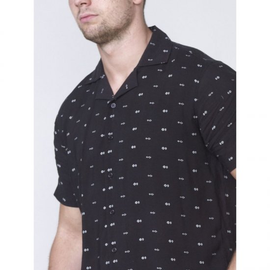 D555 Luciano Bowling Shirt Black - Skjorter - Skjorter til store mænd 2XL- 8XL