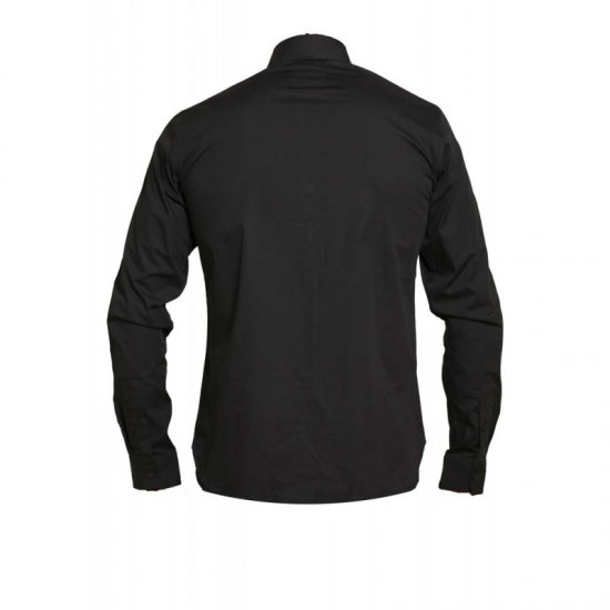 D555 Michael Couture Stretch Shirt Black - Skjorter - Skjorter til store mænd 2XL- 8XL