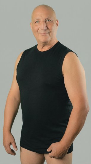 20 Nodi 1004 Sleeveless Crew Neck Shirt in Combed Cotton Jersey Black - Undertrøjer - 