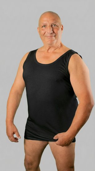 20 Nodi Crew Neck Tank Top in Combed Cotton Jersey Black - Undertrøjer - 