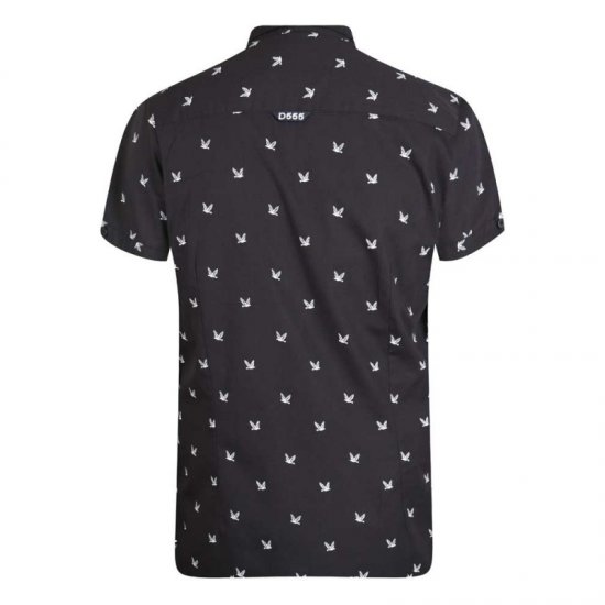 D555 Marley Shirt Black - Skjorter - Skjorter til store mænd 2XL- 8XL