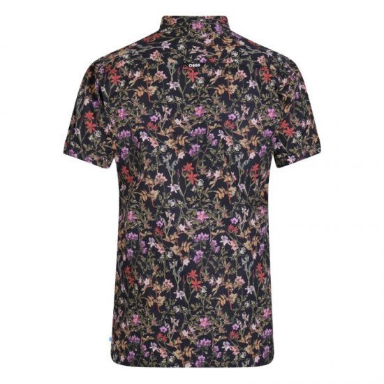 D555 Emmet Floral Shirt Black - Skjorter - Skjorter til store mænd 2XL- 8XL