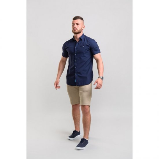 D555 Wesson Shirt Navy - Skjorter - Skjorter til store mænd 2XL- 8XL