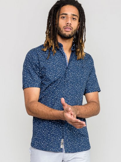 D555 FINDON Print Shirt - Skjorter - Skjorter til store mænd 2XL- 8XL